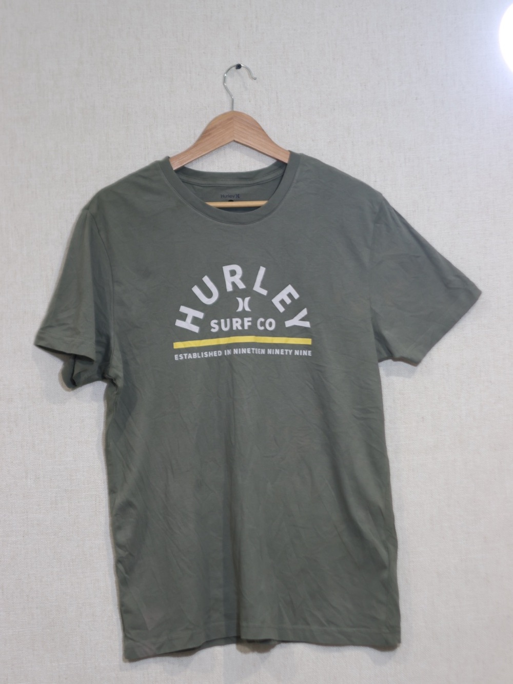 Hurley Olive Green Short Sleeve Surf Co. Logo Tee